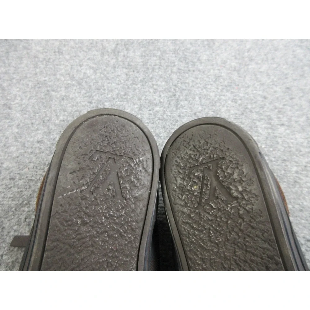 Louis Vuitton Shoes Mens Size 7.5 Damier Canvas Low Top Leather‎ Sneaker Zip